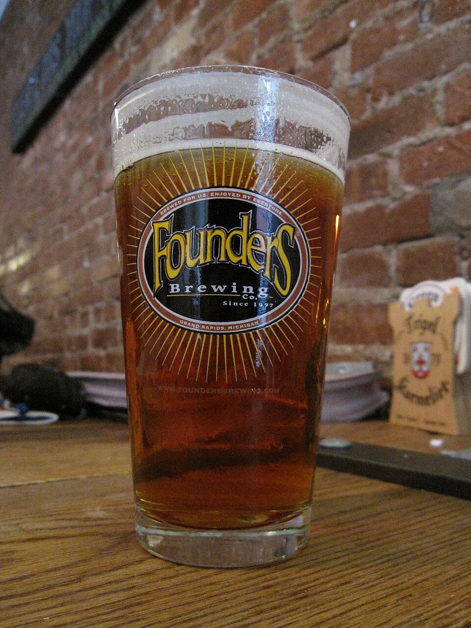 A glass of Founders Centennial IPA