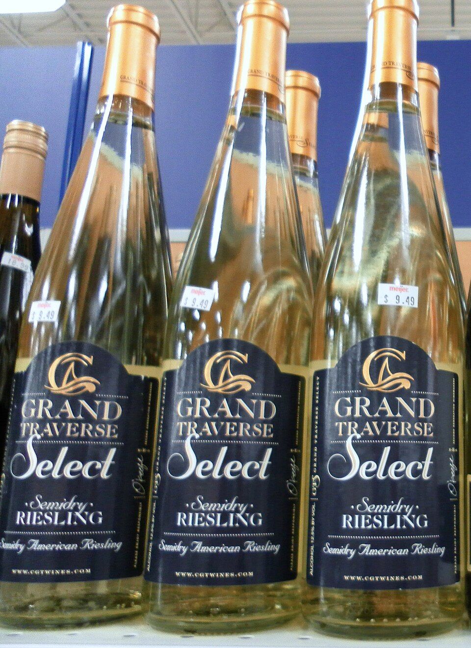 Bottles of Chateau Grand Traverse Select Semi-Dry Riesling