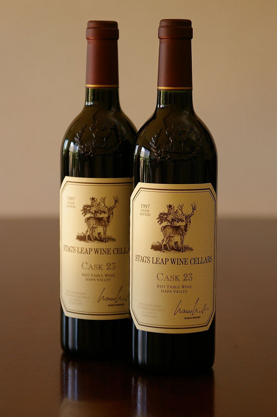 Bottles of Stag's Leap Wine Cellars Cask 23 Cabernet Sauvignon